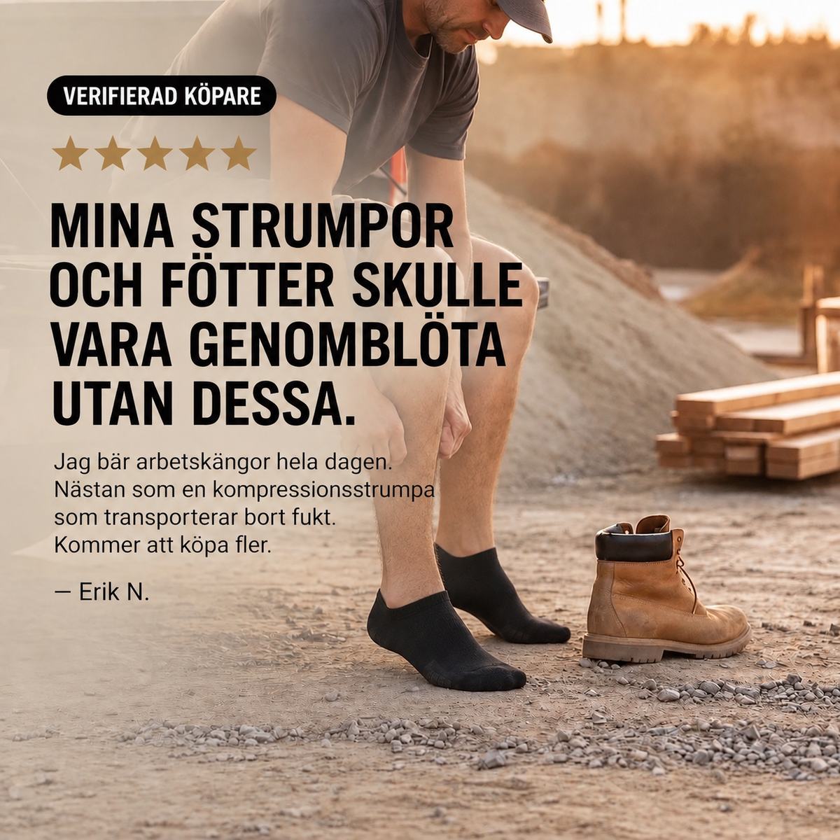 Fortrik™ Låg – Arbetsstrumpor för låga skyddsskor