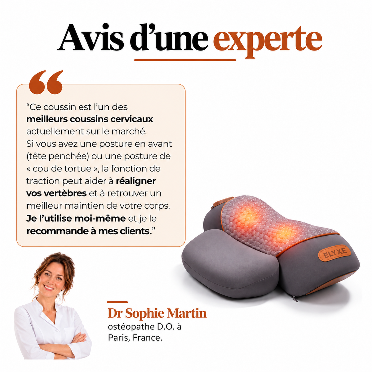 ELYXE ™-le coussin contre-posture