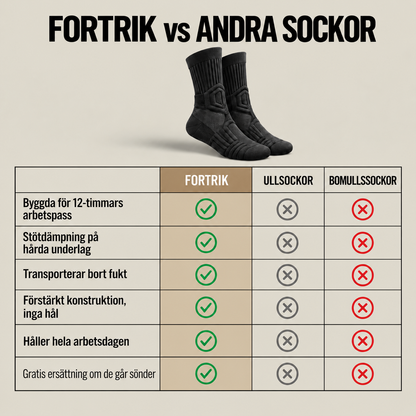 Fortrik™ Mellan – Arbetsstrumpor för skyddskängor