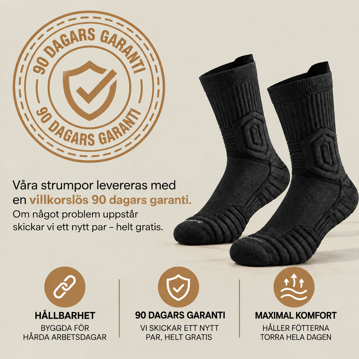 Fortrik™ Mellan – Arbetsstrumpor för skyddskängor