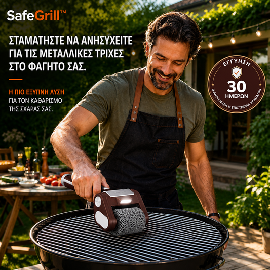 SafeGrill™ – Ηλεκτρική Βούρτσα Καθαρισμού Ψησταριάς | Χωρίς Σύρματα