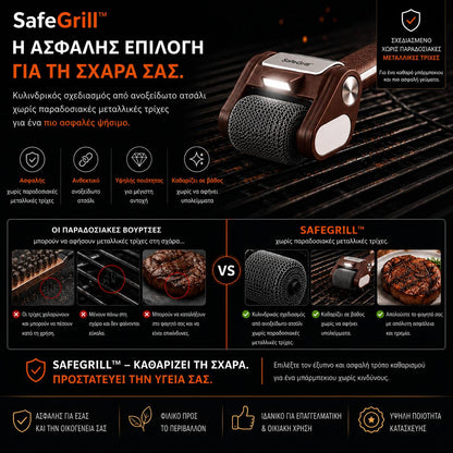SafeGrill™ – Ηλεκτρική Βούρτσα Καθαρισμού Ψησταριάς | Χωρίς Σύρματα