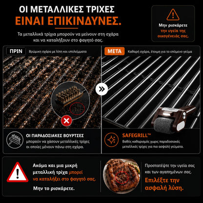 SafeGrill™ – Ηλεκτρική Βούρτσα Καθαρισμού Ψησταριάς | Χωρίς Σύρματα