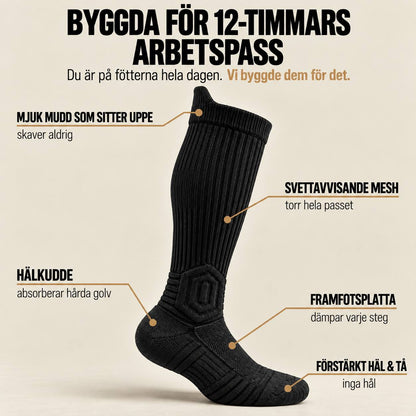 Fortrik™ Hög – Höga arbetsstrumpor för stövlar och kyla